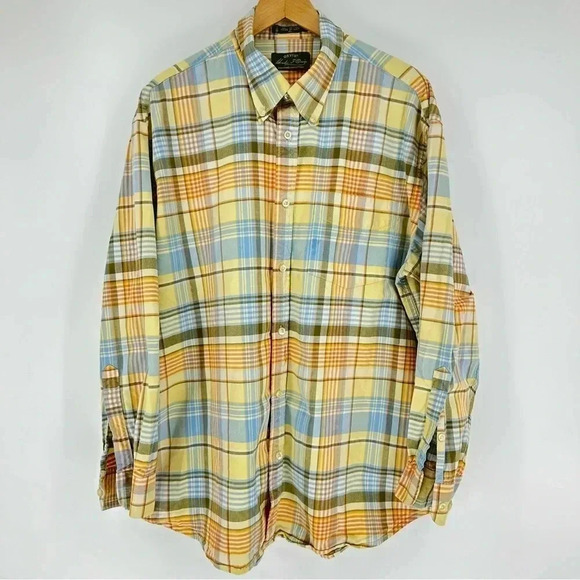 Orvis Signature heavyweight cotton plaid button down shirt - Picture 1 of 8
